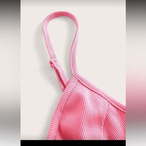 Classic Pink Ribbed Top